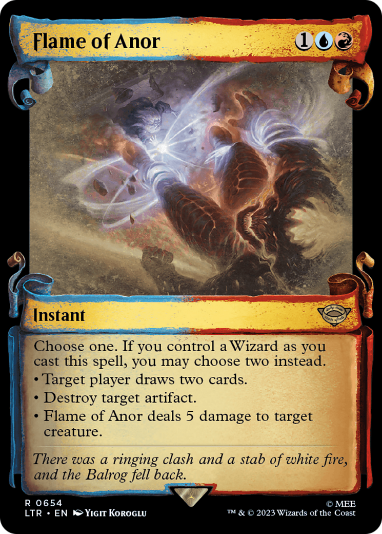 Flame of Anor (Showcase Scrolls) (654) [The Lord of the Rings: Tales of Middle-earth] foil - Deck Out Gaming