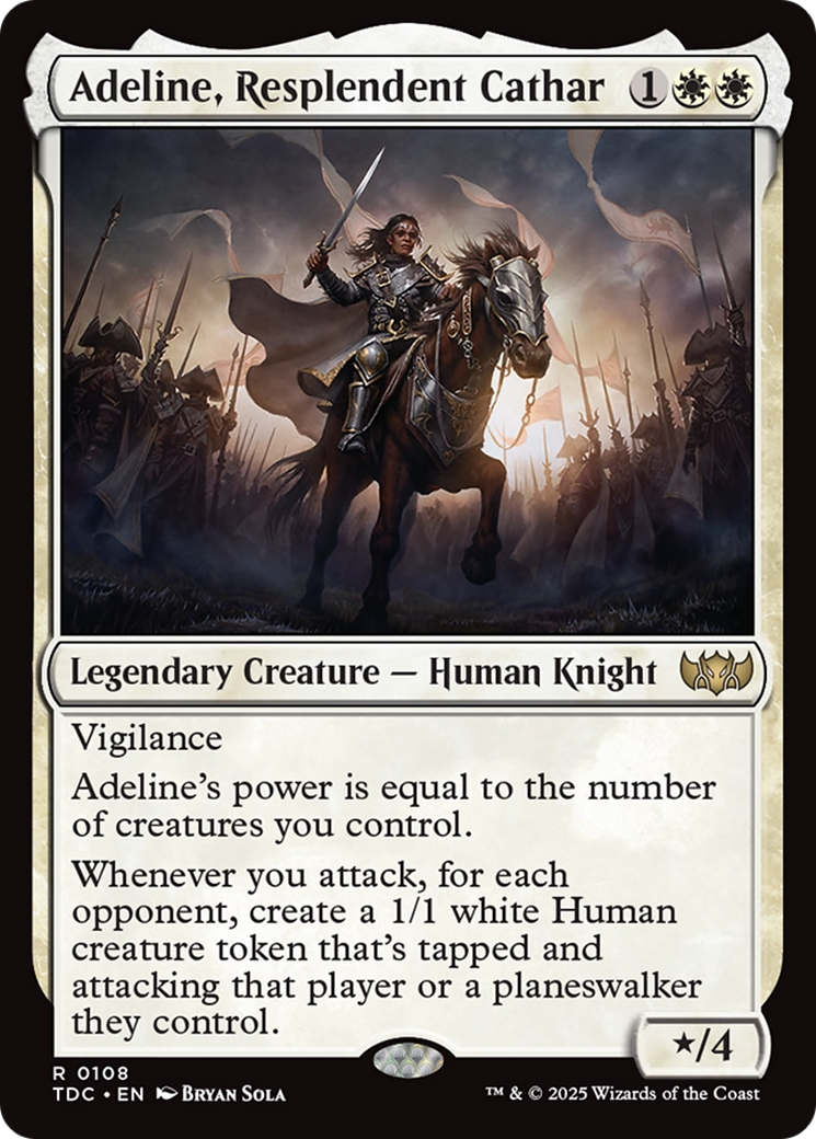 Adeline, Resplendent Cathar (108) [Commander: Tarkir: Dragonstorm] - Deck Out Gaming