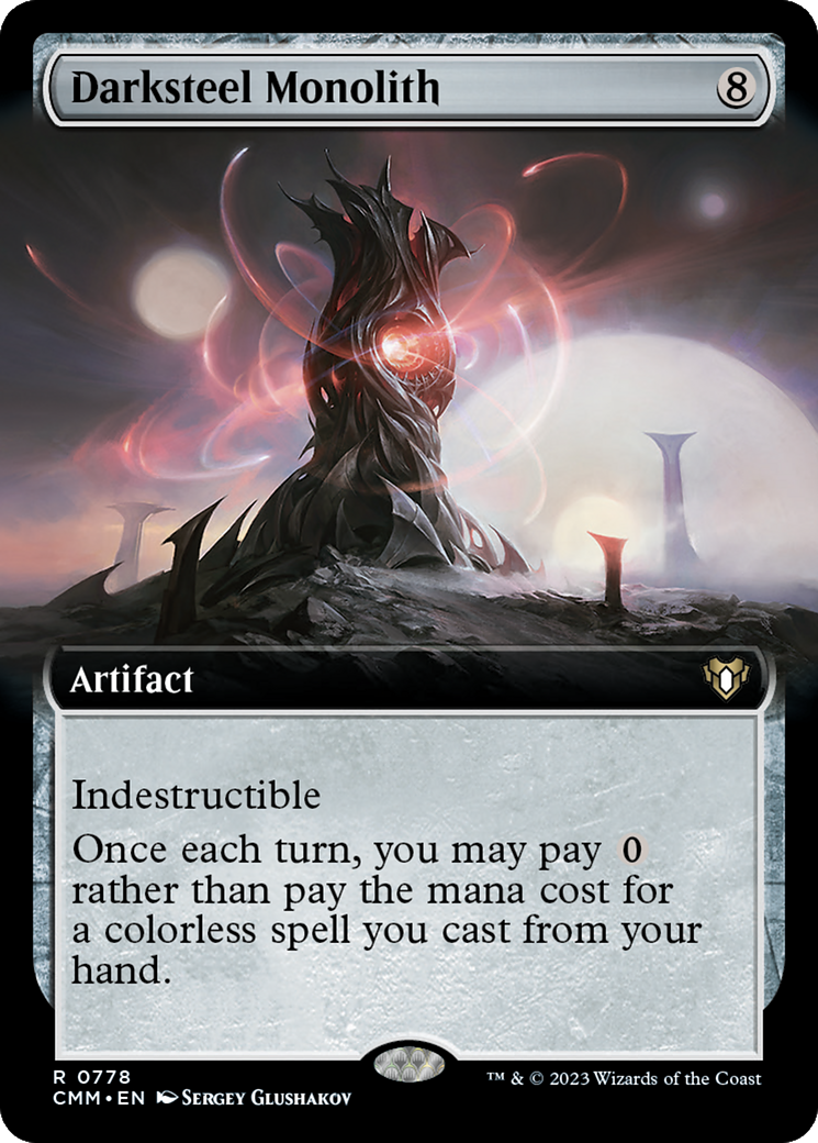 Darksteel Monolith (Extended Art) (778) [Commander Masters] - Deck Out Gaming