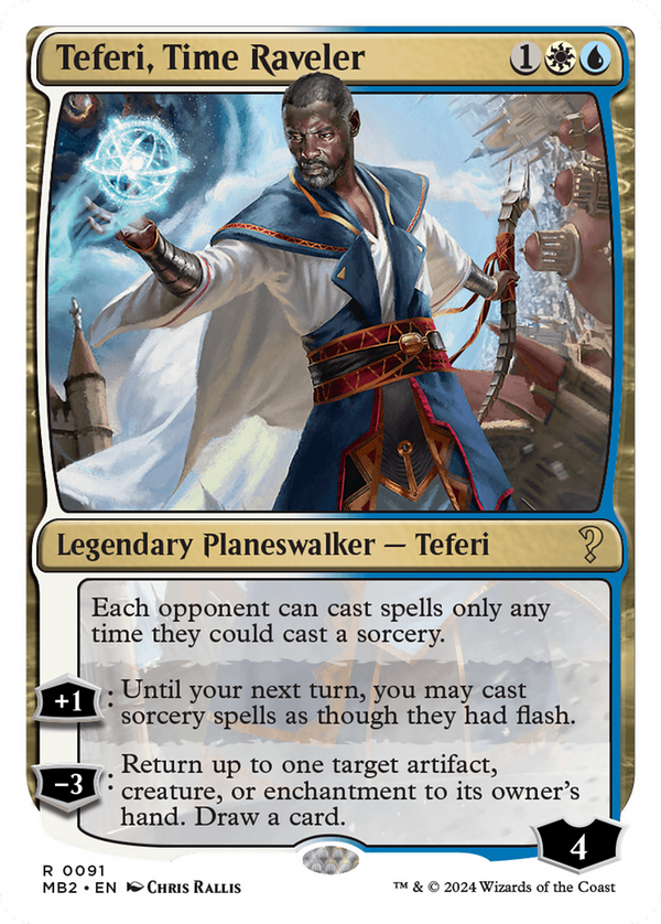 Teferi, Time Raveler (White Border) (91) [Mystery Booster 2] - Deck Out Gaming