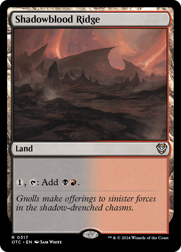 Shadowblood Ridge (317) [Outlaws of Thunder Junction Commander] - Deck Out Gaming