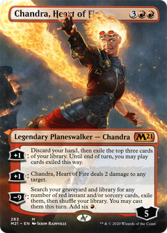 Chandra, Heart of Fire (Borderless) (283) [Core Set 2021] foil - Deck Out Gaming