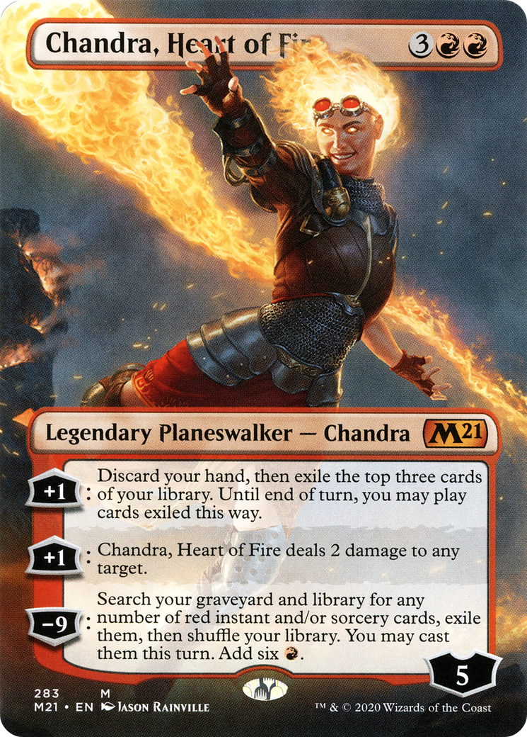 Chandra, Heart of Fire (Borderless) (283) [Core Set 2021] foil - Deck Out Gaming