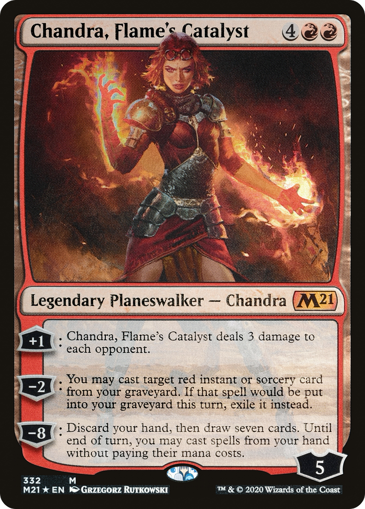 Chandra, Flame's Catalyst (332) [Core Set 2021] foil - Deck Out Gaming