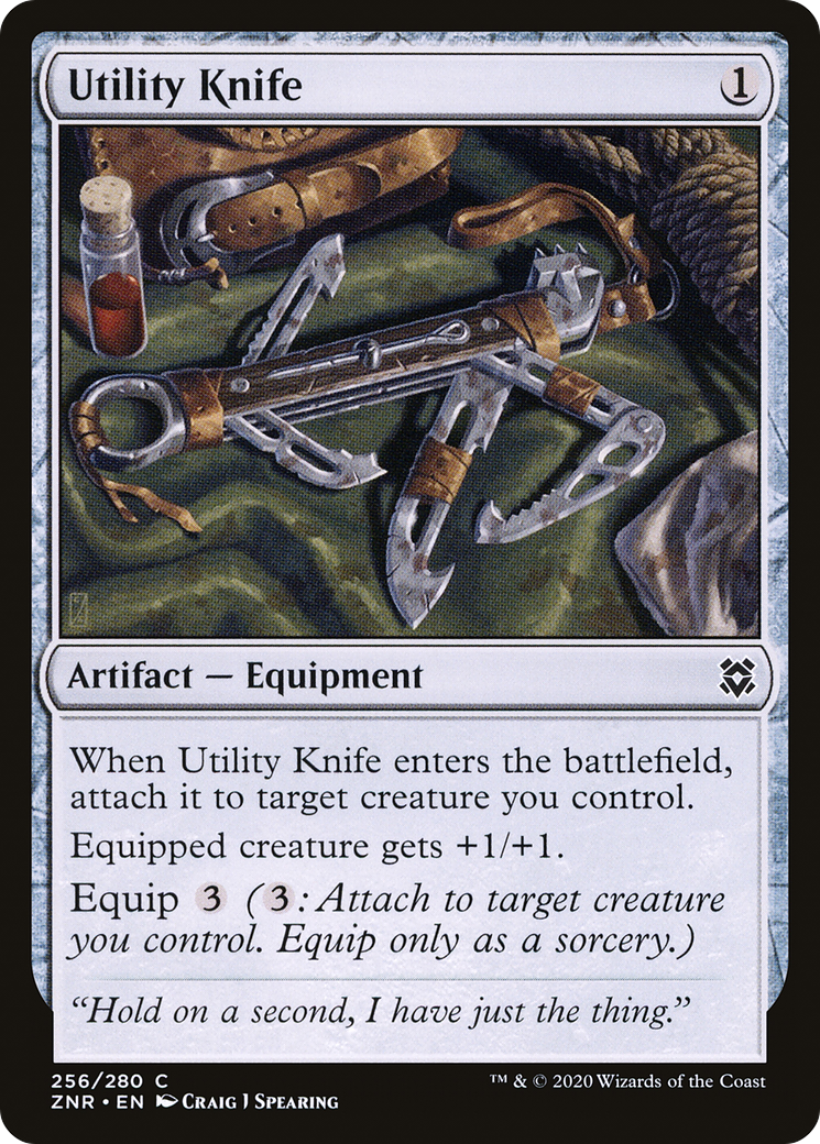 Utility Knife (256) [Zendikar Rising] foil - Deck Out Gaming