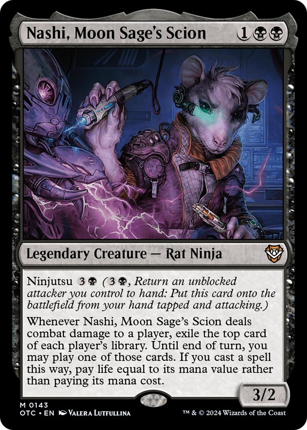 Nashi, Moon Sage's Scion (143) [Outlaws of Thunder Junction Commander] - Deck Out Gaming