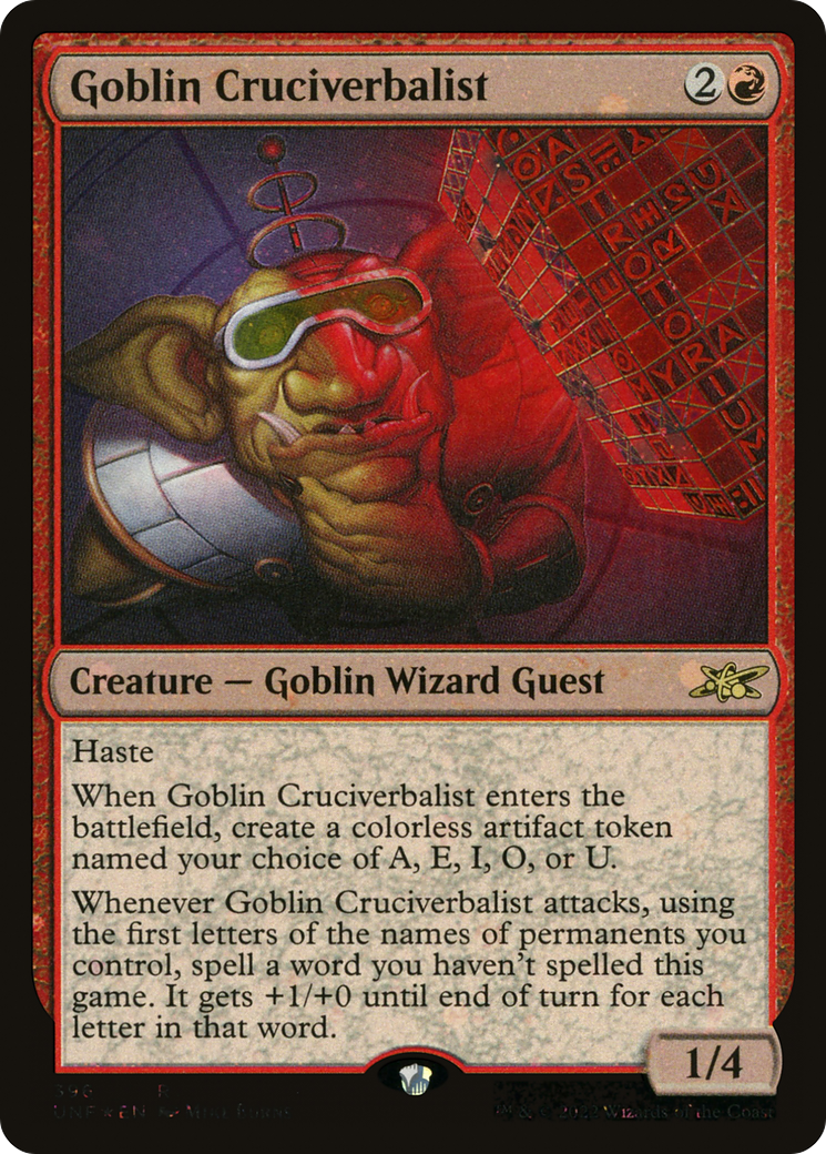 Goblin Cruciverbalist (Galaxy Foil) (396) [Unfinity] foil - Deck Out Gaming