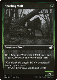 Snarling Wolf (199) (199) [Innistrad: Double Feature] - Deck Out Gaming