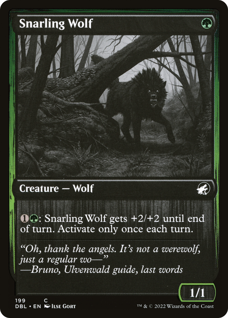 Snarling Wolf (199) (199) [Innistrad: Double Feature] - Deck Out Gaming
