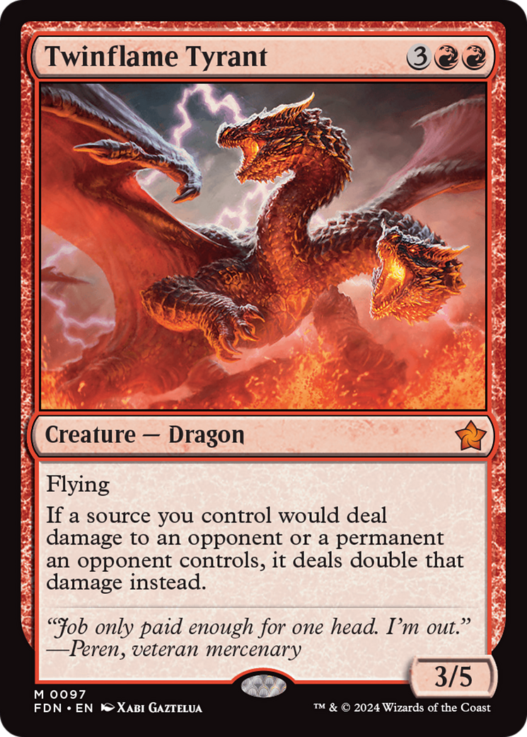 Twinflame Tyrant (97) [Foundations] foil - Deck Out Gaming