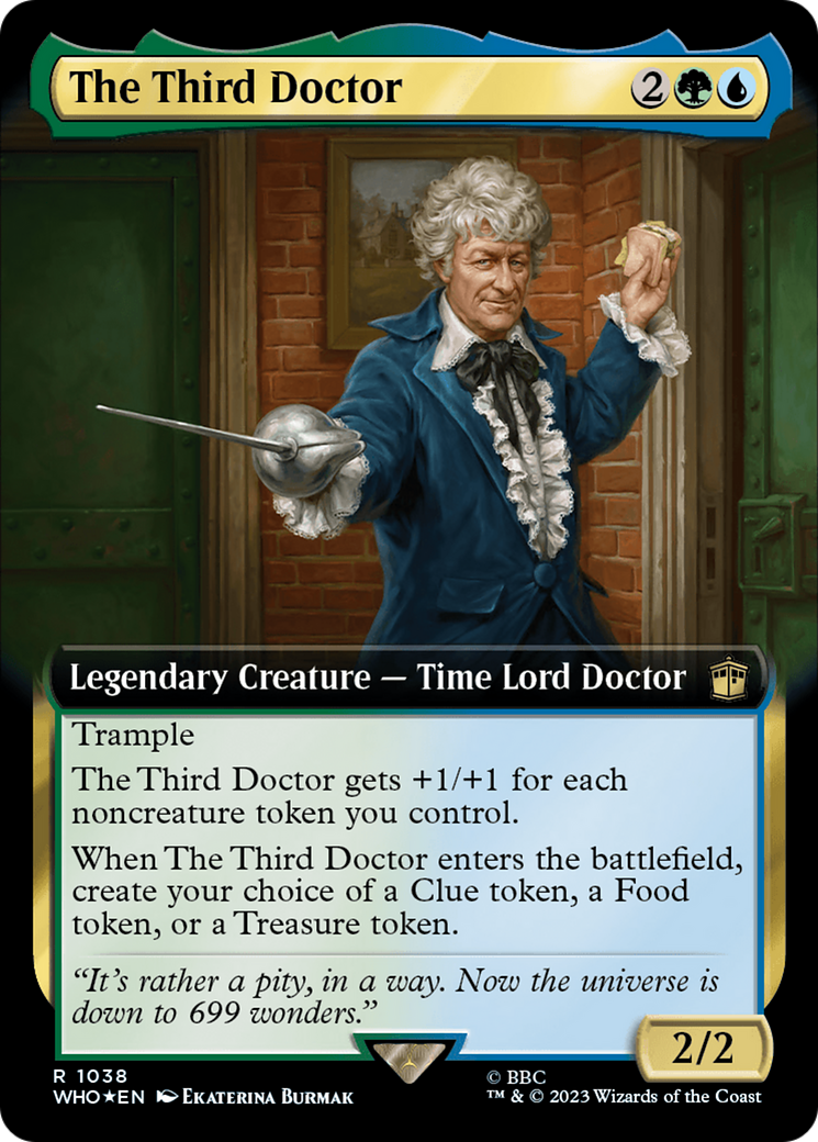 The Third Doctor (Extended Art) (Surge Foil) (1038) [Doctor Who] foil - Deck Out Gaming