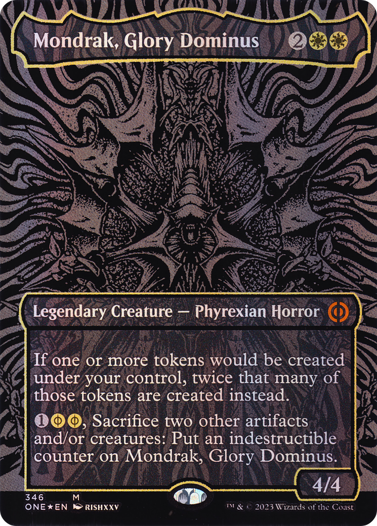 Mondrak, Glory Dominus (Oil Slick Raised Foil) (346) [Phyrexia: All Will Be One] foil - Deck Out Gaming