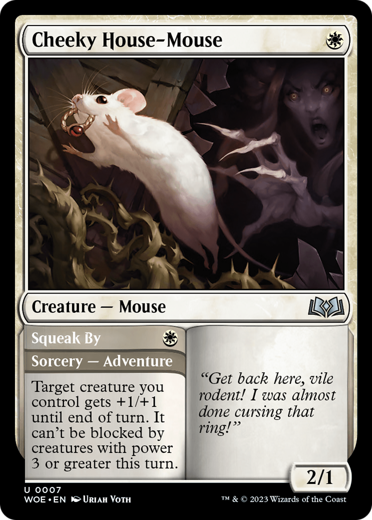 Cheeky House-Mouse (7) [Wilds of Eldraine] foil - Deck Out Gaming