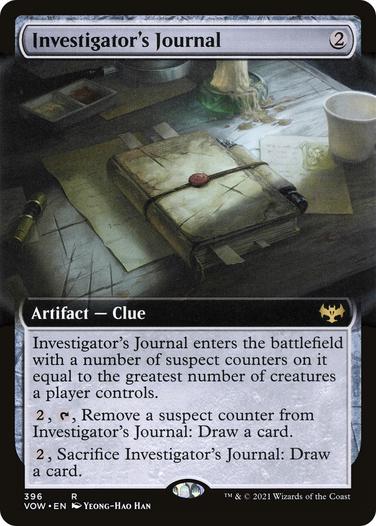 Investigator's Journal (Extended Art) (396) [Innistrad: Crimson Vow] foil - Deck Out Gaming