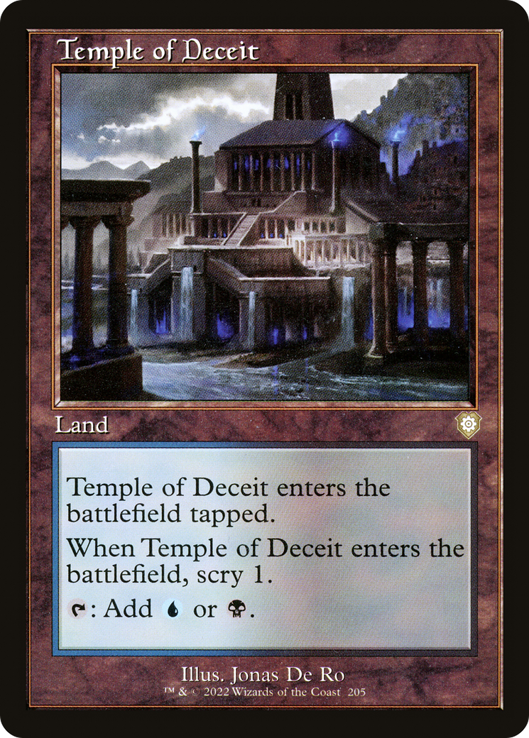 Temple of Deceit (Retro Frame) (205) [Commander: The Brothers' War] - Deck Out Gaming