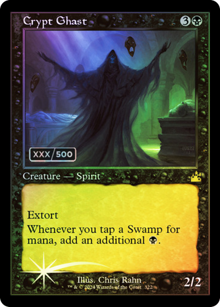 Crypt Ghast (Retro Frame) (Serial Numbered) (322) [Ravnica Remastered] foil - Deck Out Gaming