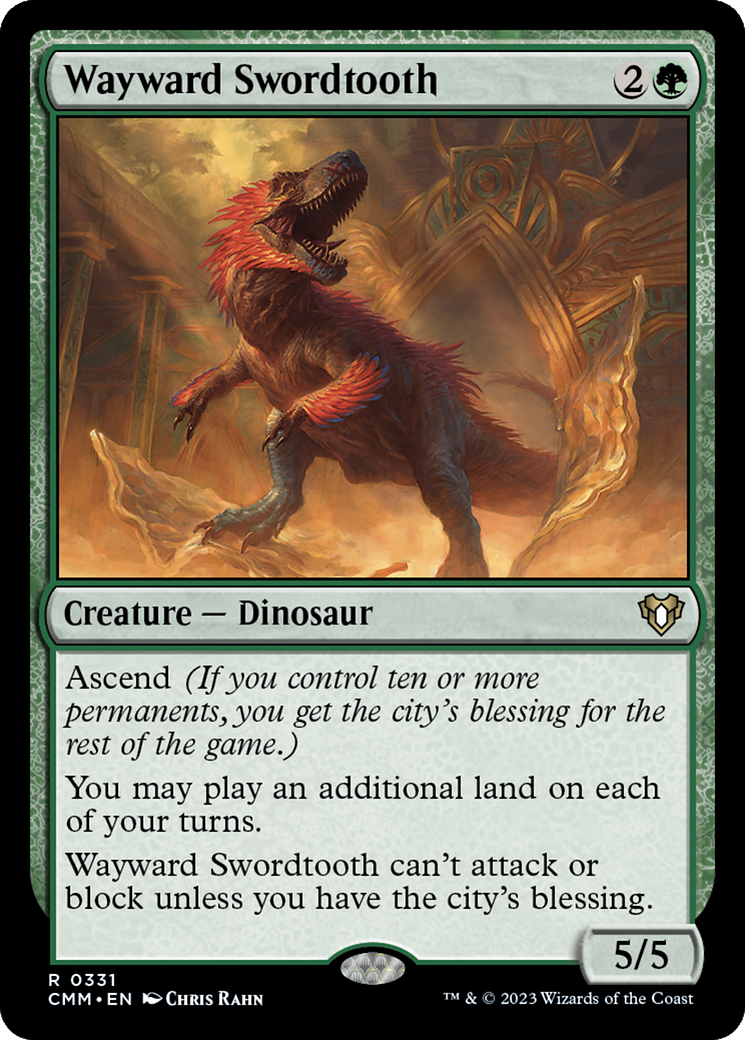 Wayward Swordtooth (331) [Commander Masters] foil - Deck Out Gaming