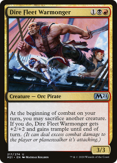 Dire Fleet Warmonger (217) [Core Set 2021] foil - Deck Out Gaming