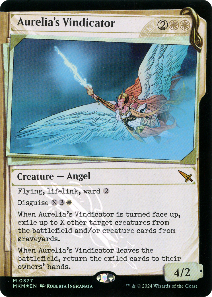 Aurelia's Vindicator (Showcase) (Invisible Ink) (377) [Murders at Karlov Manor] foil - Deck Out Gaming
