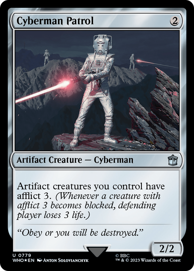 Cyberman Patrol (Surge Foil) (779) [Doctor Who] foil - Deck Out Gaming