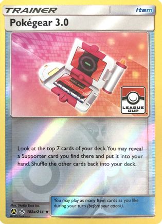 Pokegear 3.0 - 182a/214 (League Cup) (182a) [League & Championship Cards] Reverse Holofoil - Deck Out Gaming