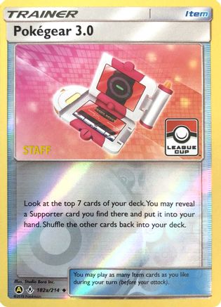 Pokegear 3.0 - 182a/214 (League Cup) [Staff] (182a) [League & Championship Cards] Reverse Holofoil - Deck Out Gaming