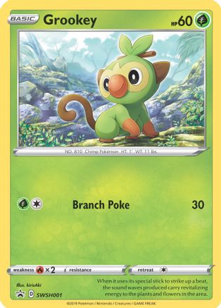 Grookey - SWSH001 (SWSH001) [SWSH: Sword & Shield Promo Cards] Holofoil - Deck Out Gaming
