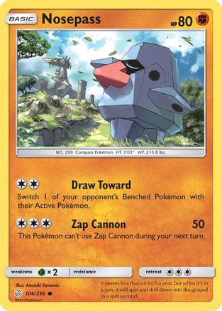 Nosepass (106) [SM - Cosmic Eclipse] Reverse Holofoil - Deck Out Gaming