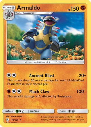 Armaldo (112) [SM - Cosmic Eclipse] Reverse Holofoil - Deck Out Gaming