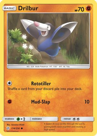 Drilbur (114) [SM - Cosmic Eclipse] Reverse Holofoil - Deck Out Gaming