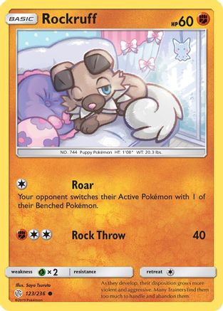 Rockruff (123) [SM - Cosmic Eclipse] Reverse Holofoil - Deck Out Gaming