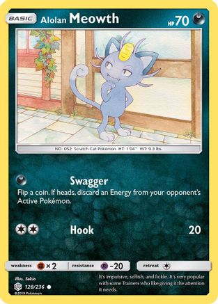 Alolan Meowth (128) [SM - Cosmic Eclipse] Reverse Holofoil - Deck Out Gaming