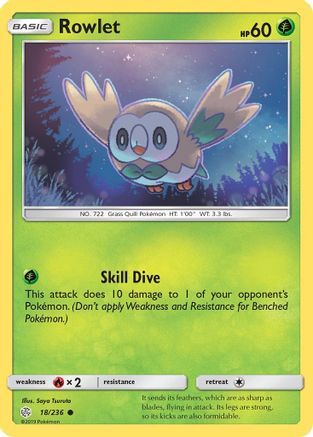 Rowlet - 18/236 (18) [SM - Cosmic Eclipse] Reverse Holofoil - Deck Out Gaming