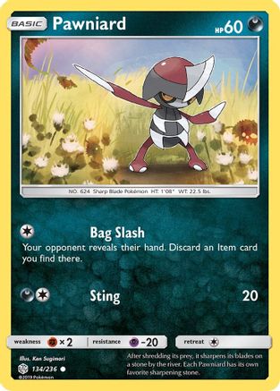 Pawniard (134) [SM - Cosmic Eclipse] Reverse Holofoil - Deck Out Gaming