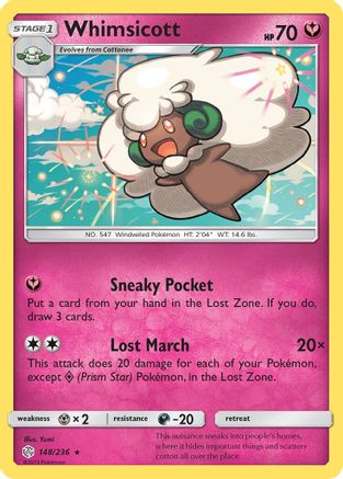 Whimsicott (148) [SM - Cosmic Eclipse] Reverse Holofoil - Deck Out Gaming