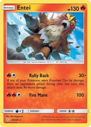 Entei (28) [SM - Cosmic Eclipse] Reverse Holofoil - Deck Out Gaming