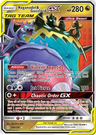 Naganadel & Guzzlord GX (158) [SM - Cosmic Eclipse] Holofoil - Deck Out Gaming