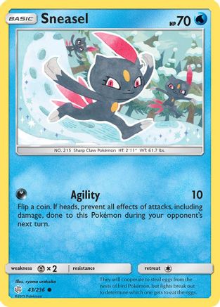 Sneasel (43) [SM - Cosmic Eclipse] Reverse Holofoil - Deck Out Gaming