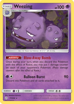 Weezing (77) [SM - Cosmic Eclipse] Reverse Holofoil - Deck Out Gaming