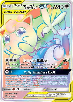 Mega Lopunny & Jigglypuff GX (Secret) (261) [SM - Cosmic Eclipse] Holofoil - Deck Out Gaming