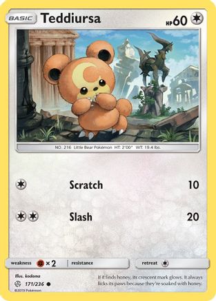 Teddiursa (171) [SM - Cosmic Eclipse] Reverse Holofoil - Deck Out Gaming