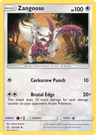 Zangoose (173) [SM - Cosmic Eclipse] Reverse Holofoil - Deck Out Gaming