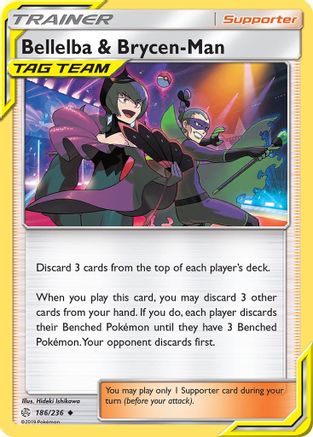 Bellelba & Brycen-Man (186) [SM - Cosmic Eclipse] Reverse Holofoil - Deck Out Gaming