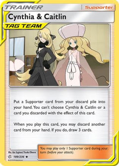 Cynthia & Caitlin (189) [SM - Cosmic Eclipse] Reverse Holofoil - Deck Out Gaming