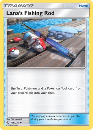 Lana's Fishing Rod (195) [SM - Cosmic Eclipse] Reverse Holofoil - Deck Out Gaming