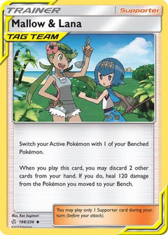 Mallow & Lana (198) [SM - Cosmic Eclipse] Reverse Holofoil - Deck Out Gaming