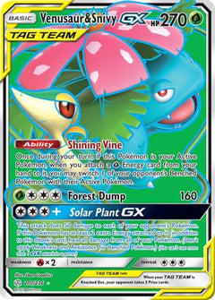 Venusaur & Snivy GX (Full Art) (210) [SM - Cosmic Eclipse] Holofoil - Deck Out Gaming