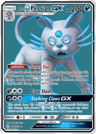 Alolan Persian GX (Full Art) (219) [SM - Cosmic Eclipse] Holofoil - Deck Out Gaming