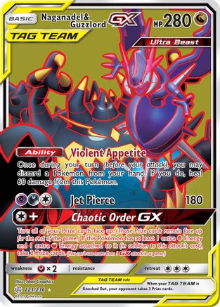 Naganadel & Guzzlord GX (Full Art) (223) [SM - Cosmic Eclipse] Holofoil - Deck Out Gaming