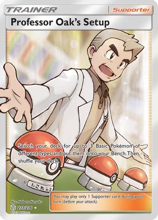 Professor Oak's Setup (Full Art) (233) [SM - Cosmic Eclipse] Holofoil - Deck Out Gaming